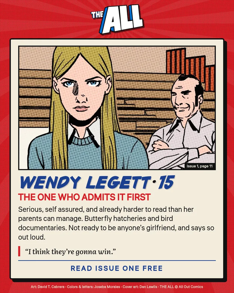 Character card: Wendy Legett, 15, the one who admits it first
