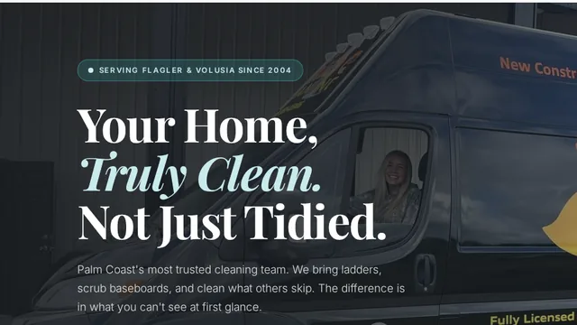 The Maid 4 Cleaning homepage above the fold: Your home, truly clean. Not just tidied.